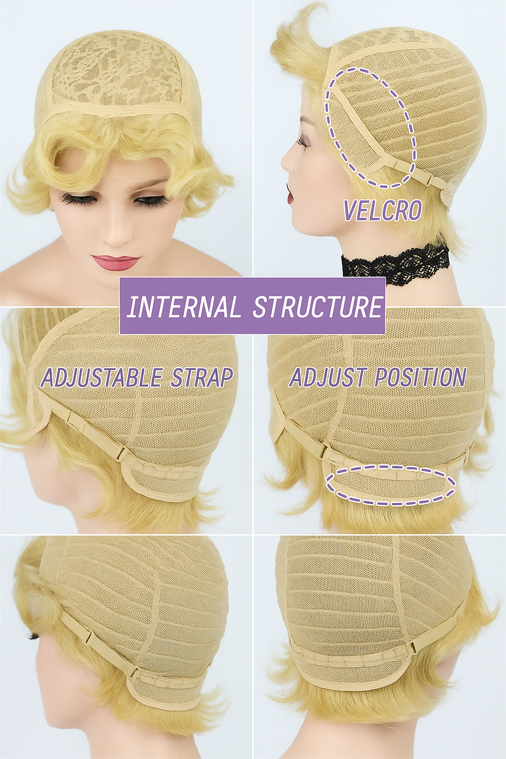 Bun Bun Blonde wig images and features