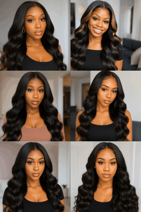 Beautiful black women with Body Wave Hair for sale